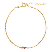 Elemental armband - Granaat | Verguld en zilver